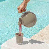 Taupe Acrylic Pitcher - Aqua - Baci Milano